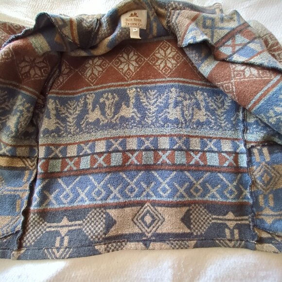 Blue River Trading Co. Native American Blanket Pattern Jacket Blazer USA Med - Picture 3 of 8